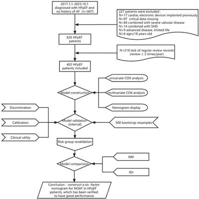 Construction and validation of a risk prediction model for 3- and 5-year new-onset atrial fibrillation in HFpEF patients